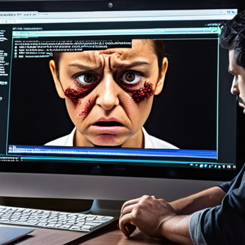 **A stressed small business owner in Chile staring at a computer screen displaying a ransomware message. The office environment is chaotic, representing the disruption caused by the attack. Emphasize the feeling of helplessness and financial strain.**